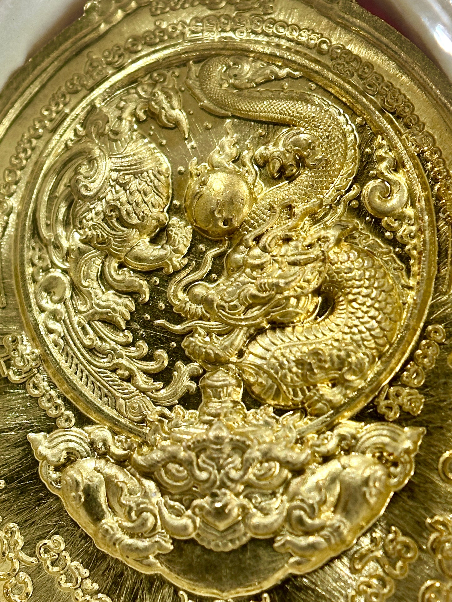 Tao Wessuwan & Rahu Celestial Guardian Amulet (Gold)