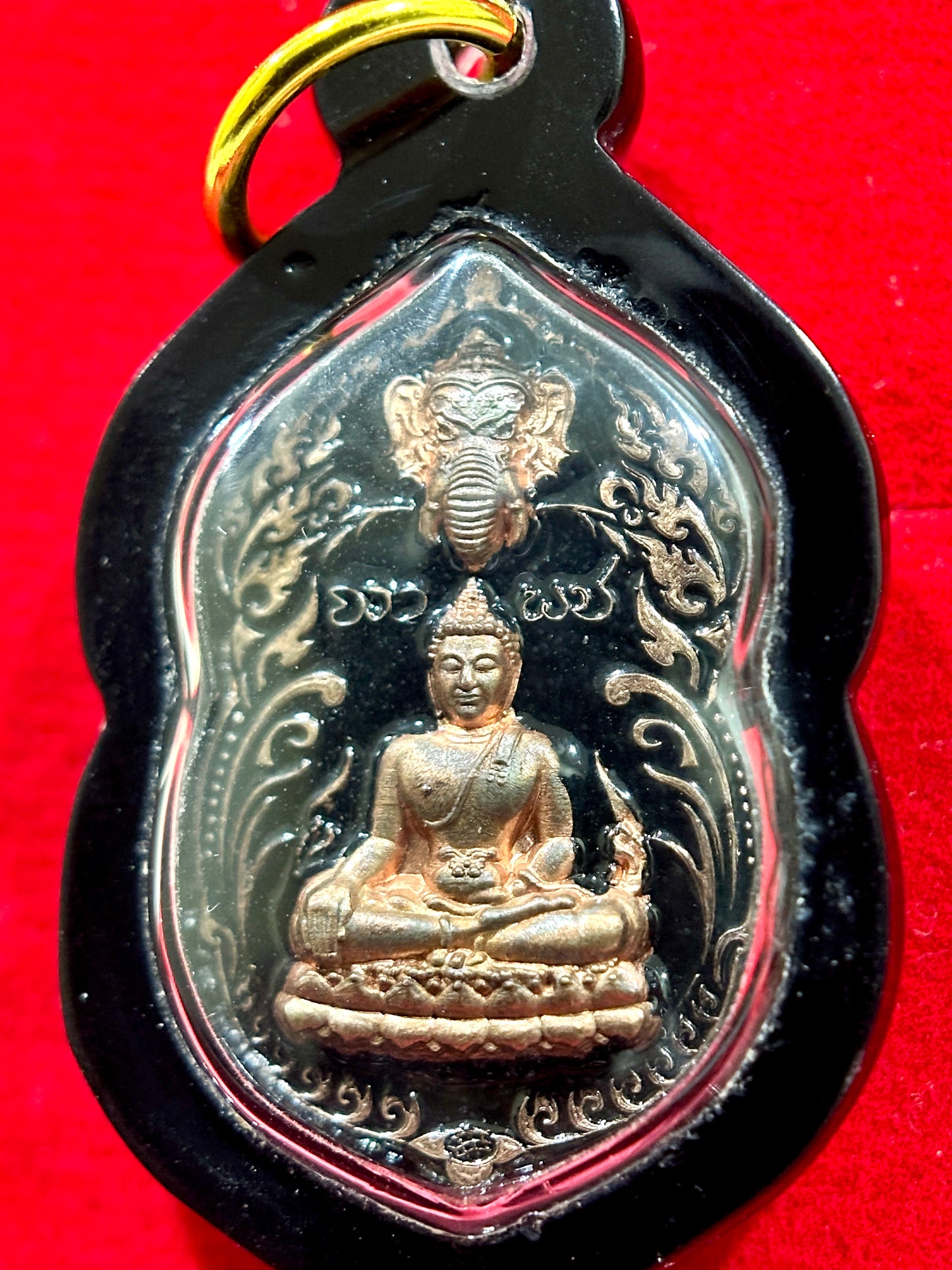 Seated Buddha Serenity Amulet (Black)