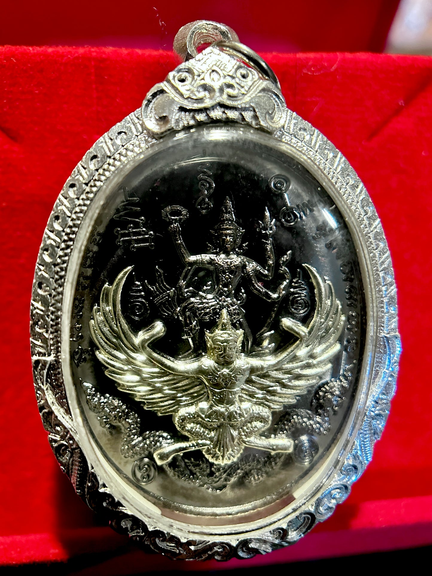 Phra Narai & Garuda with Rahu (Silver Guardian Edition)